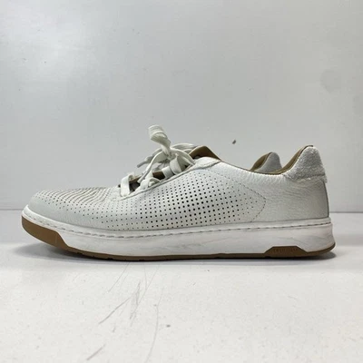 Johnston & Murphy Men's White Perforated Leather Sneakers Size 8 - Image 1 of 4