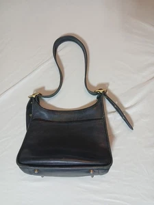 Bandolera vintage Legacy Coach de cuero negro con correa #9966 - Imagen 1 de 24