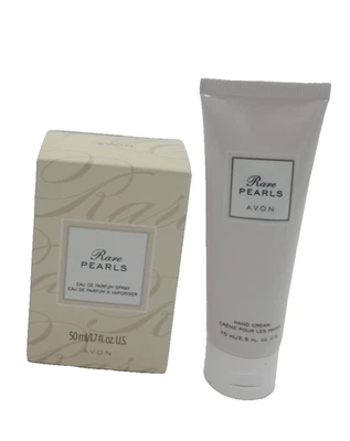 Avon RARE PEARLS Eau De Parfum Spray AND Hand Cream, 1.7 & 2.5 oz, New Free Ship - Image 1 of 3