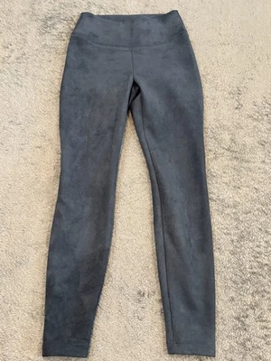 Leggings de pasarela White House Black Market para mujer 0P Petites imitación gamuza azul Foto 1 de 4