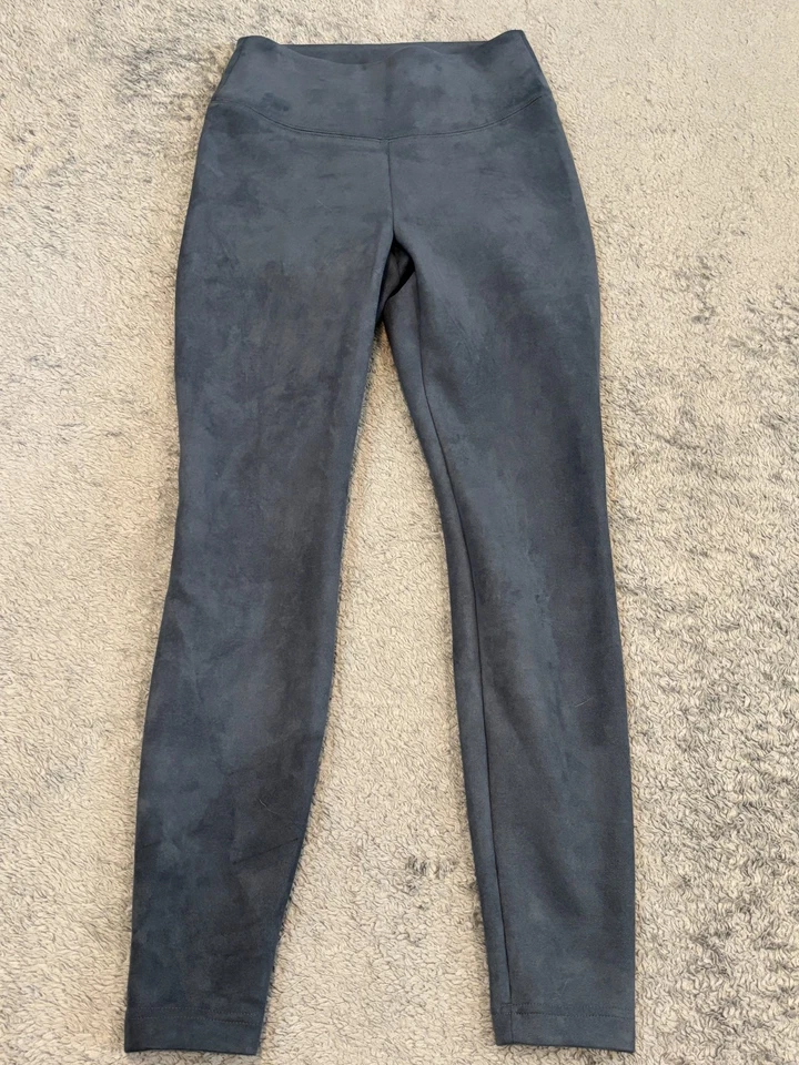 Leggings de pasarela White House Black Market para mujer 0P Petites imitación gamuza azul Foto 1 de 4