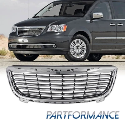 Front Upper Grille Chrome Fit 2011-2016 Chrysler Town & Country 68100692AB Foto 1 de 4