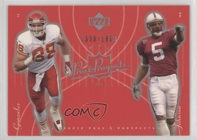 2003 Upper Deck Pros & Prospects /1800 Teyo Johnson Tony Gonzalez Rookie RC HOF - Image 1 of 2