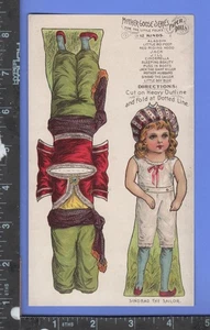 E886 Cordova Kaffee Werbung Papierpuppe Sindbad die Matrose Mutter Gans Canton OH - Bild 1 von 2