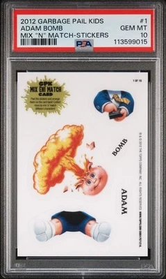 2012 Garbage Pail Kids GPK Brand New Series 1 BNS Mix 'N' Match ADAM BOMB PSA 10 - Image 1 of 2