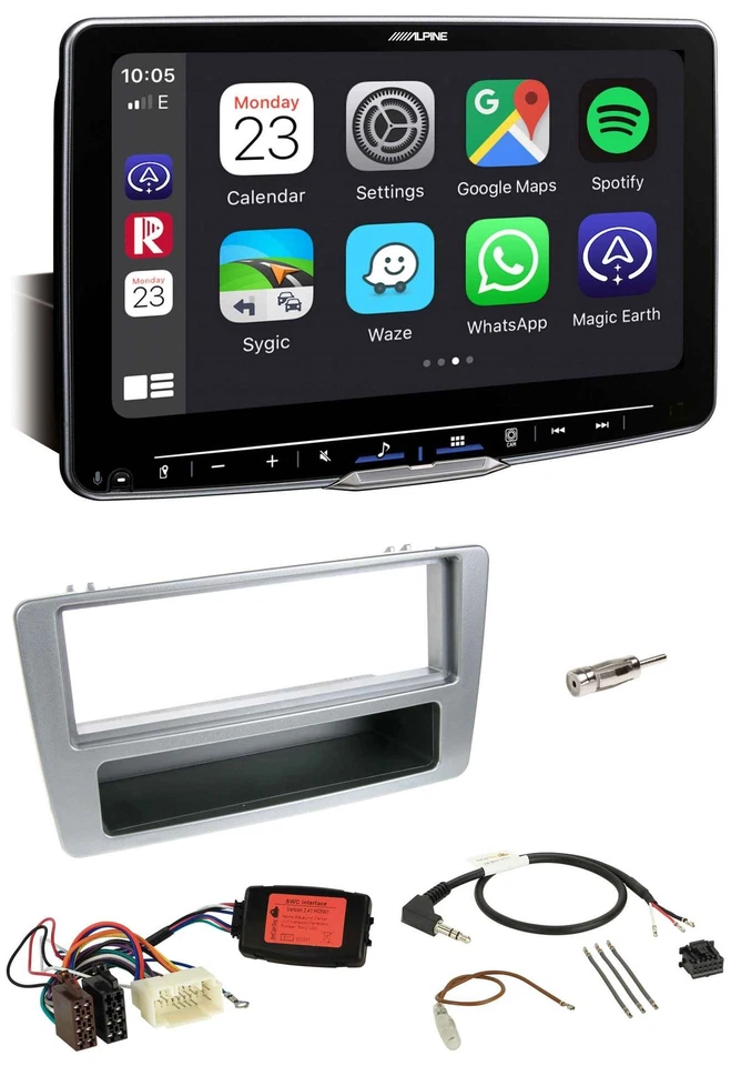Alpine Bluetooth Lenkrad USB DAB Autoradio für Honda Civic 2001-2003 silber - Bild 1 von 4