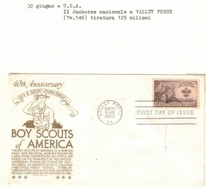 S56388 USA 1950 FDC Scout 40th Ann. Boy Scouts Of America - Picture 1 of 1
