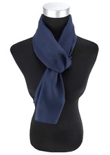 TigerTie Damen Chiffon Halstuch blau dunkelblau Uni Gr. 160 cm cm - Schal