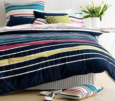 Paxton & Wiggin Spectrum Multi Stripe King Size Quilt Doona Cover Set