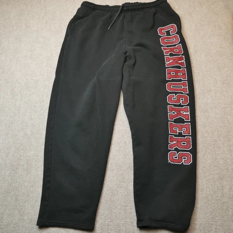 VINTAGE Jansport Sweatpants Adult XL Nebraska Cornhuskers Black Pull On Pants Cover