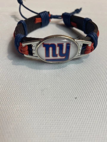 New York Giants NFL FOOTBALL TEAM Charm Bracelet Jewelry Black Gold Red🏈 Cover