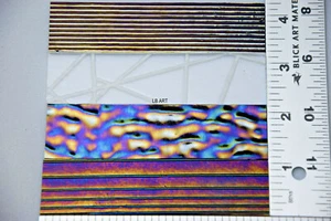 4 piezas CAÑA MEZCLA TEXTURIZADA 1" X 4", CHOPSTIX, ONDULACIÓN, ACORDEÓN BUEY VIDRIO 90 COE - Imagen 1 de 2