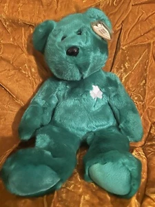 Ty Beanie Baby Buddies Erin Green Irish Bear St Patricks Day Large 14” Plush - Picture 1 of 6