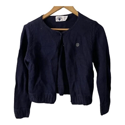 Nuevo sin etiquetas Cárdigan Suéter De Colección Niñas Hartstrings Azul Marino Manga Larga Talla 14/16 Foto 1 de 3