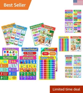 Educational Preschool Poster Set - Teach Numbers, Alphabet, Colors & More - 1... - Picture 1 of 8