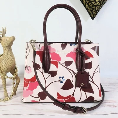 KATE SPADE Crossbody Grab Bag EVA Nouveau Bloom Leather RRP $329 Hardly Used - Image 1 of 4