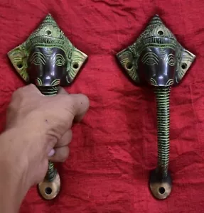 Lord Ganesha Design Door Handle Antique Lord Design Any Door Decoration AU90 - Foto 1 di 4