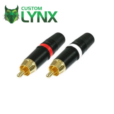 2 x Rean Neutrik RCA Phono (NYS373-2 x 1 NYS373-9 x 1) 1 paio di connettori maschi