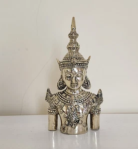 DEWI heavy brass stunning Beautiful Buddha Mudra STATUE 8.1/2" inch - Picture 1 of 13