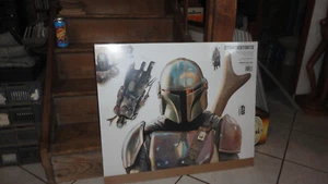 GRANDE FIGURINE MANDALORIAN BOBA FETT STAR WARS EN CARTON RIGIDE TAILLE REELLE - Picture 1 of 3