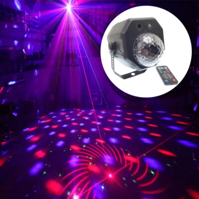 RGB LED Stage light Crystal Magic Ball With RG Laser Projector Party Effect lamp - Image 1 of 4