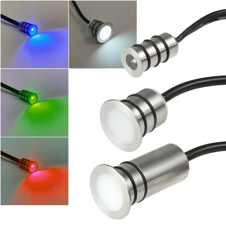 mini outdoor LED Boden-Einbau-Leuchte 12V DC 0,1W IP67 Lampe Lichtpunkt Strahler - Bild 1 von 1