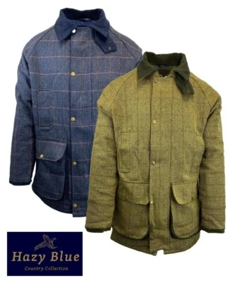 Hazy Blue Mens Derby Tweed Jacket Waterproof & Breathable Country Coat RRP £149 - Image 1 of 4