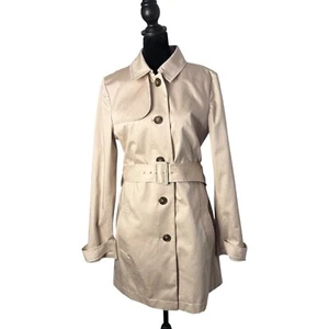 Brooks Brothers Trenchcoat mit Gürtel klassisch hellbraun Jacke Damengröße 10 Baumwolle - Bild 1 von 13