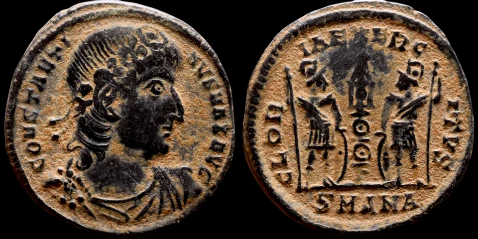 Constantine I. Ancient Roman Coins (AD 307-337). Æ 16 mm. 1,54 gramm. #1249 - Image 1 of 1