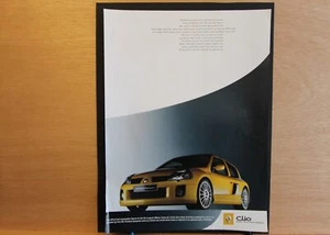 Original 2005 RENAULT CLIO SPORT Zeitschriftenwerberahmen-fertig Wandkunst Flatpack - Bild 1 von 1