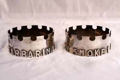 PAR DE 800 CENICEROS DE PLATA MARTILLADOS A MANO ESTATE OF DAVID COPLEY, LA JOLLA Foto 1 de 4