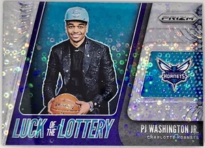 2019-20 Panini Pj Washington Jr Prizm Disco Fast Break LUCK OF LOTTERY Rookie RC - Picture 1 of 3