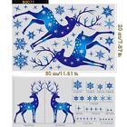 2/6/8 Sheets Christmas Window Stickers Glass Decals Xmas Elk Snowflake Static