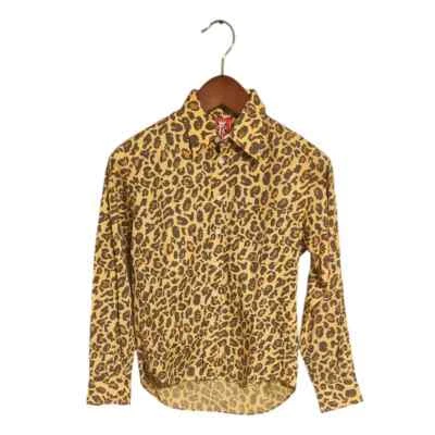 A Bathing Ape (Bape) ape head leopard print button up shirt S - Image 1 of 4