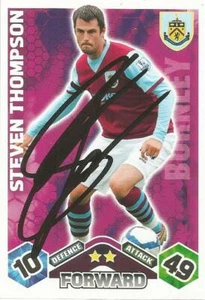 STEVEN THOMPSON* SIGNED BURNLEY 2009/2010 MATCH ATTAX TRADING CARD+COA - Picture 1 of 1