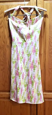 Vestido de verano halter adornado con joyas modernas de mediados de siglo Hype talla 4 nuevo sin etiquetas Foto 1 de 4