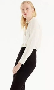 J.Crew No. 2 Pencil® skirt in bi-stretch cotton Black Size 0 NWT $79.50 - Picture 1 of 6