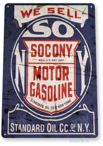 Socony Motor Oil Schild, Tankstelle, Garage, Autohaus, Retro Blechschild B202 - Bild 1 von 2