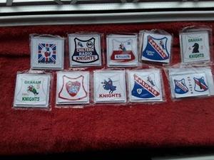MILTON  KEYNES  KNIGHTS  SET OF 10 SPEEDWAY  RACE  JACKET  FRIDGE MAGNETS  - Picture 1 of 2