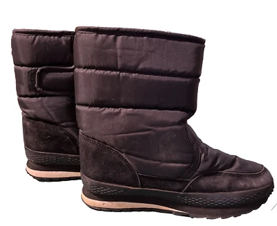 Negro Niños Invierno Nieve (Luna) Después Botas Esquí Talla Jr 3 Foto 1 de 4