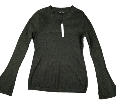 Patty Boutik свитер женщин большой серый шар рукава ребристый вискоза смесь новый с Ярлыками - Изображение 1 из 4