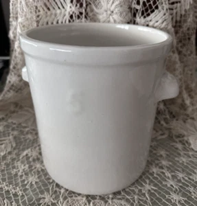 Vecchio vaso in ceramica a due manici per conserve - alimenti - Foto 1 di 8