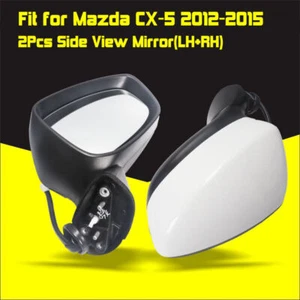 2Pcs Automatic Folding Power Heated LH&RH Side View Mirror Fit For Mazda CX-5 - Picture 1 of 1