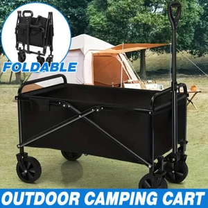Portable Folding Camping Trolley Collapsible Outdoor Cart for Travel Hiking  AU - Picture 1 of 12