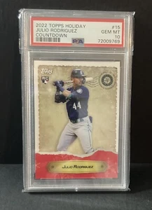 2022 Topps Holiday Countdown #15 Julio Rodriguez Rookie RC PSA 10 GEM MINT - Bild 1 von 1
