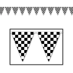 12 Checkered Outdoor Pennant Banners #50701 The Beistle Company USA - Picture 1 of 1
