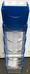 6 Tiers Perspex Shop Cafe Bar Pub Tray Leaflet Stand Booklet Menu Display Holder - Picture 1 of 5