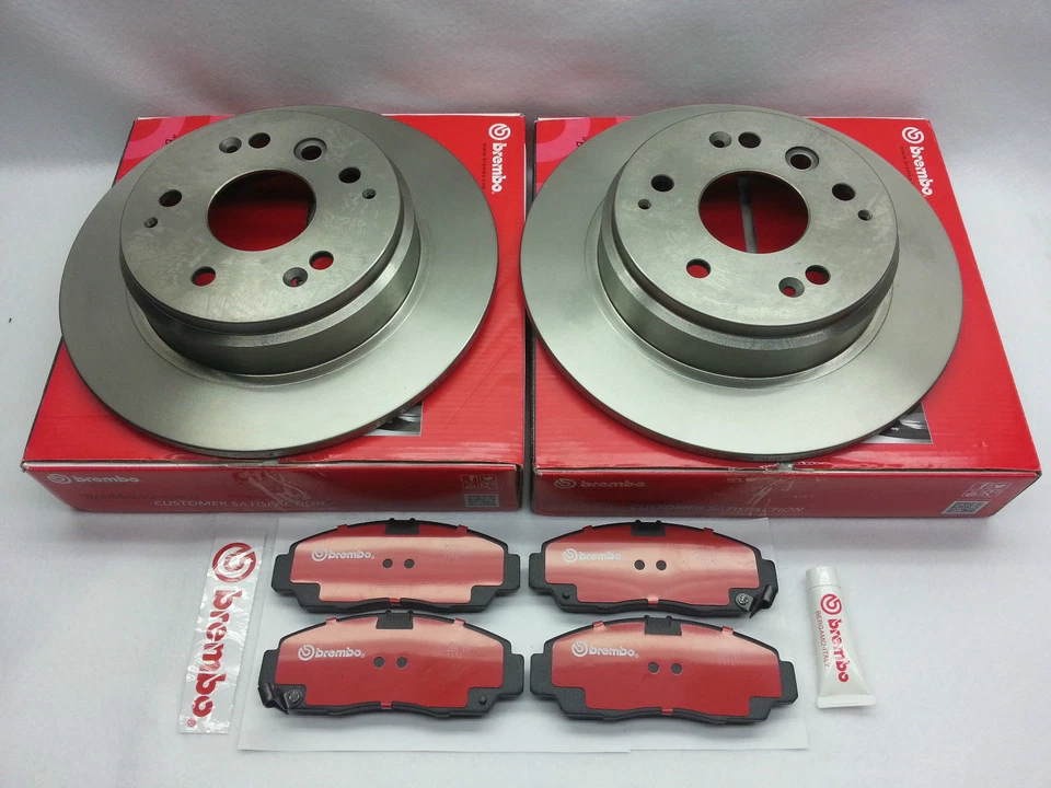 Juego de frenos/rotor de disco trasero Brembo y pastillas de freno con sensor PARA BMW E60 525i 528i 530i Foto 1 de 1