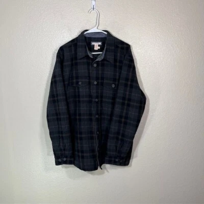 Chaqueta de carbono 2 cobalto para hombre talla MT franela a cuadros chaqueta forrada Sherpa gris Foto 1 de 4