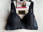 NEW M&amp;S HIGH IMPACT BREATHABLE CUPS UNDERWIRED SPORTS BRA 32C - BLACK &amp; GREY MIX